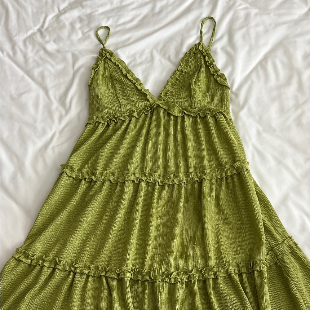Green Ruffled Dress